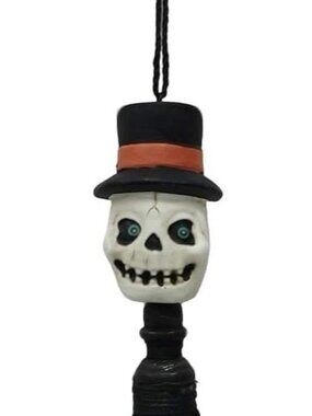 NWT Baron Samedi Catrin Tassel Skeleton Man Halloween Decor Top Hat Goth Ashland